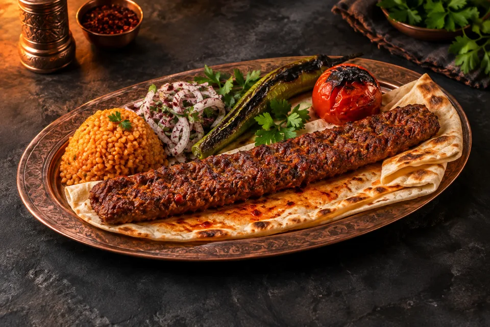 Kebaplar için menümüzden örnek sunum